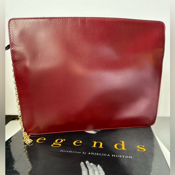 Cartier Vintage Bordeaux envelope Clutch leather bag - Picture 4 of 11